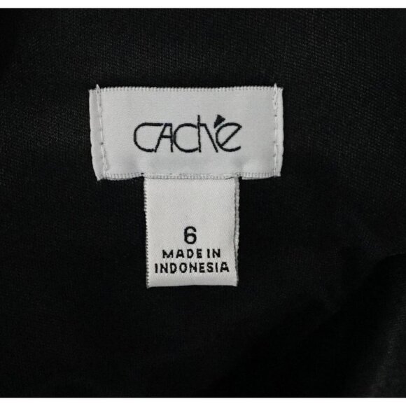 CACHE Black Sheath Sleeveless Square Neck Formal Party Dress Size 6 - Picture 3 of 4